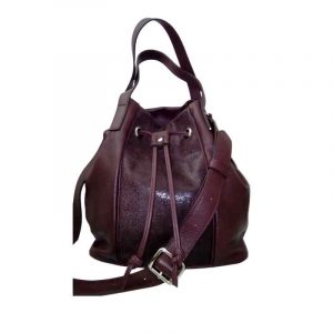 sac bourse en cuir bordeaux fabrication artisanale