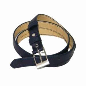 Ceinture en cuir bleu marine pour femme
