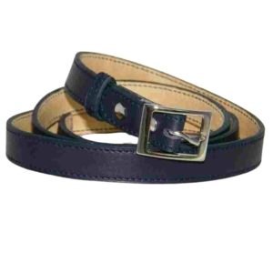 Ceinture en cuir bleu marine fabrication française
