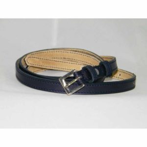Ceinture fine bleu marine fabrication artisanale