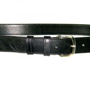 Ceinture en cuir noir pour homme fabrication française
