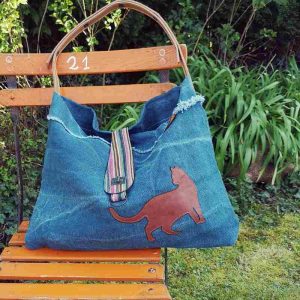 Tote bag en cuir et toile made in France